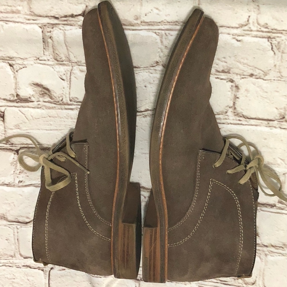 Johnston & Murphy J. Murphy Brown Suede Chukka Boots with Stitch Academia sz 12M - Picture 12 of 13